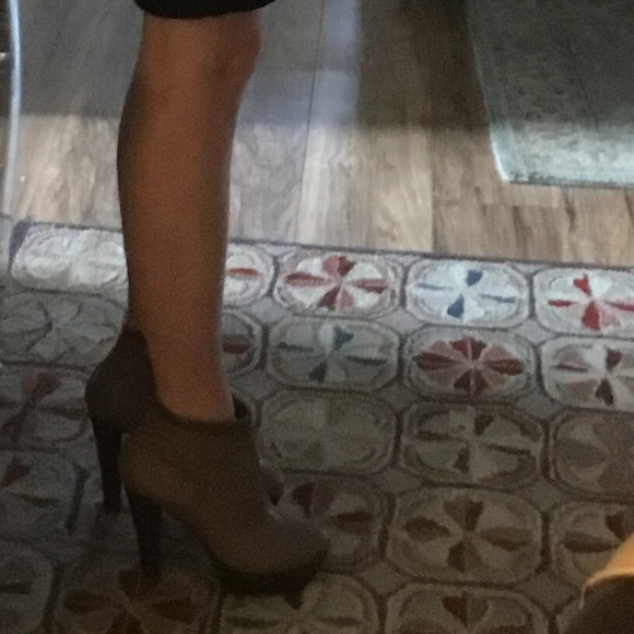 Key te’ it39 wooden taupe leather ankle pumps heels - Picture 3 of 6